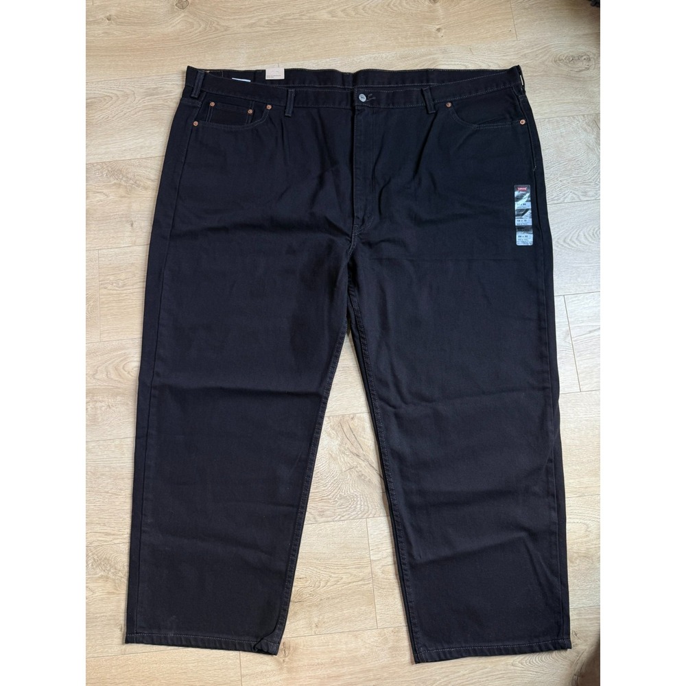 NWT Mens Levis 550 relaxed fit black denim jeans‎ cotton big & tall size 56x30
